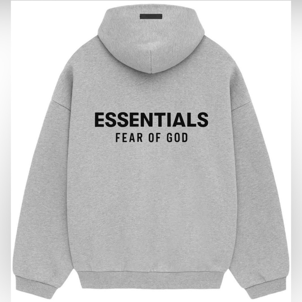 Fear of God ESSENTIALS FW24 Light Heather Gray Hoodie Size XS NWT - Picture 2 of 6